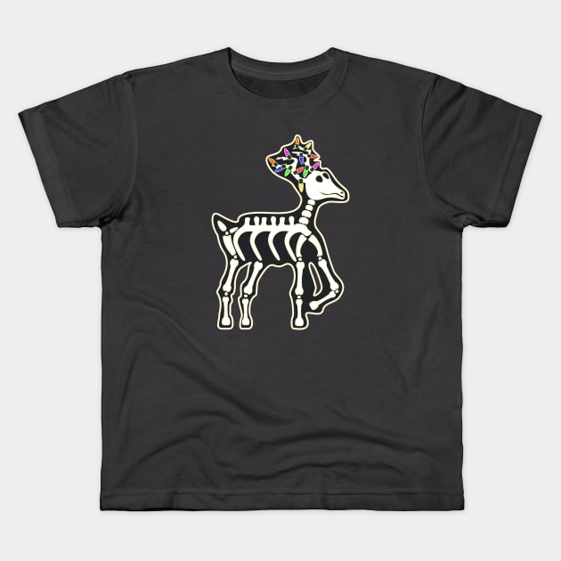 Reindeer Christmas Kids T-Shirt by TeawithAlice